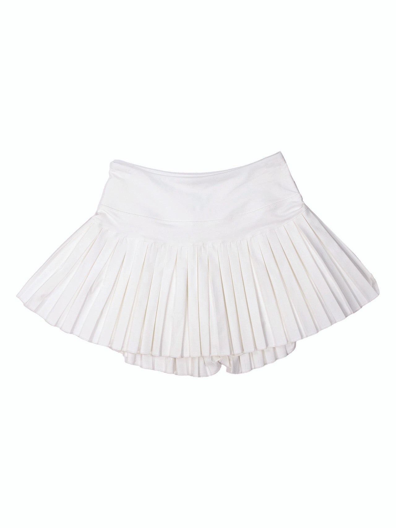 White Pleated Skort