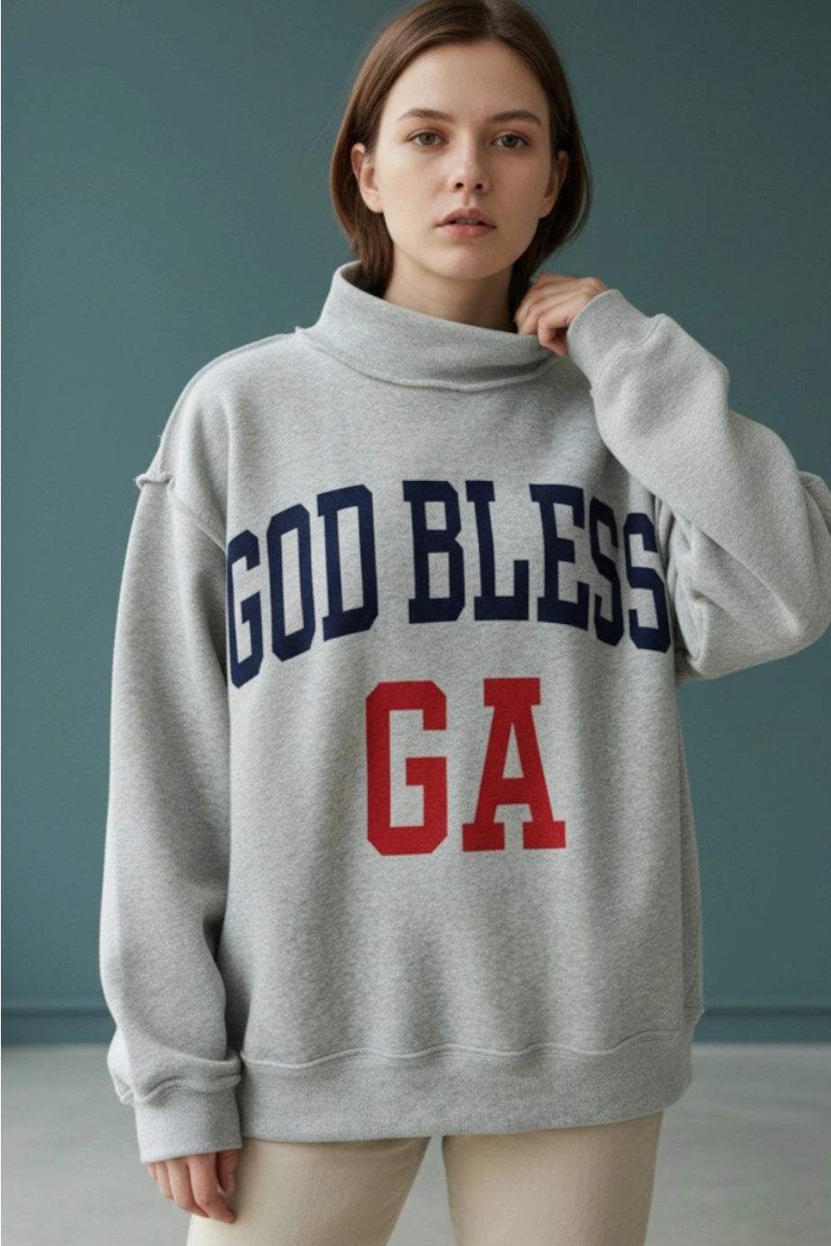 God Bless GA Reversible Mock Neck
