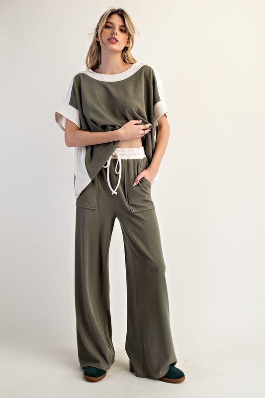 Dry Herb Color Block Pant