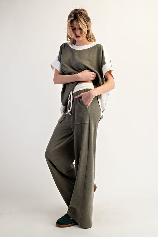 Dry Herb Color Block Pant
