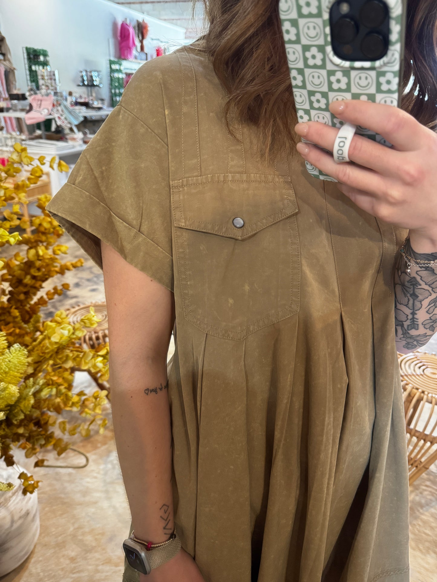 Coco Pleated Pocket Dress
