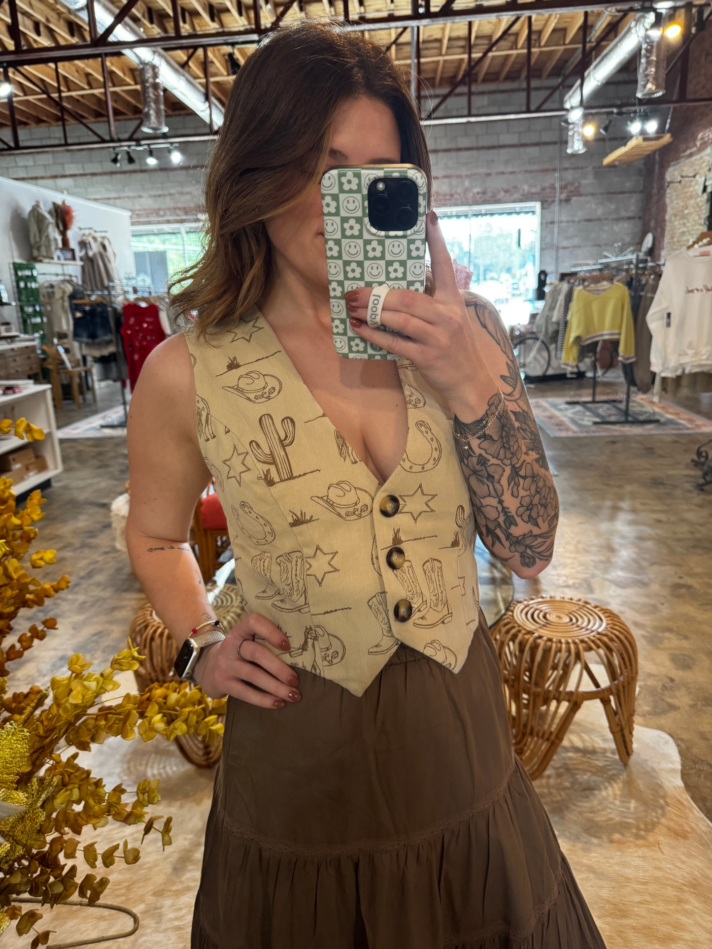 Western Boots Vest