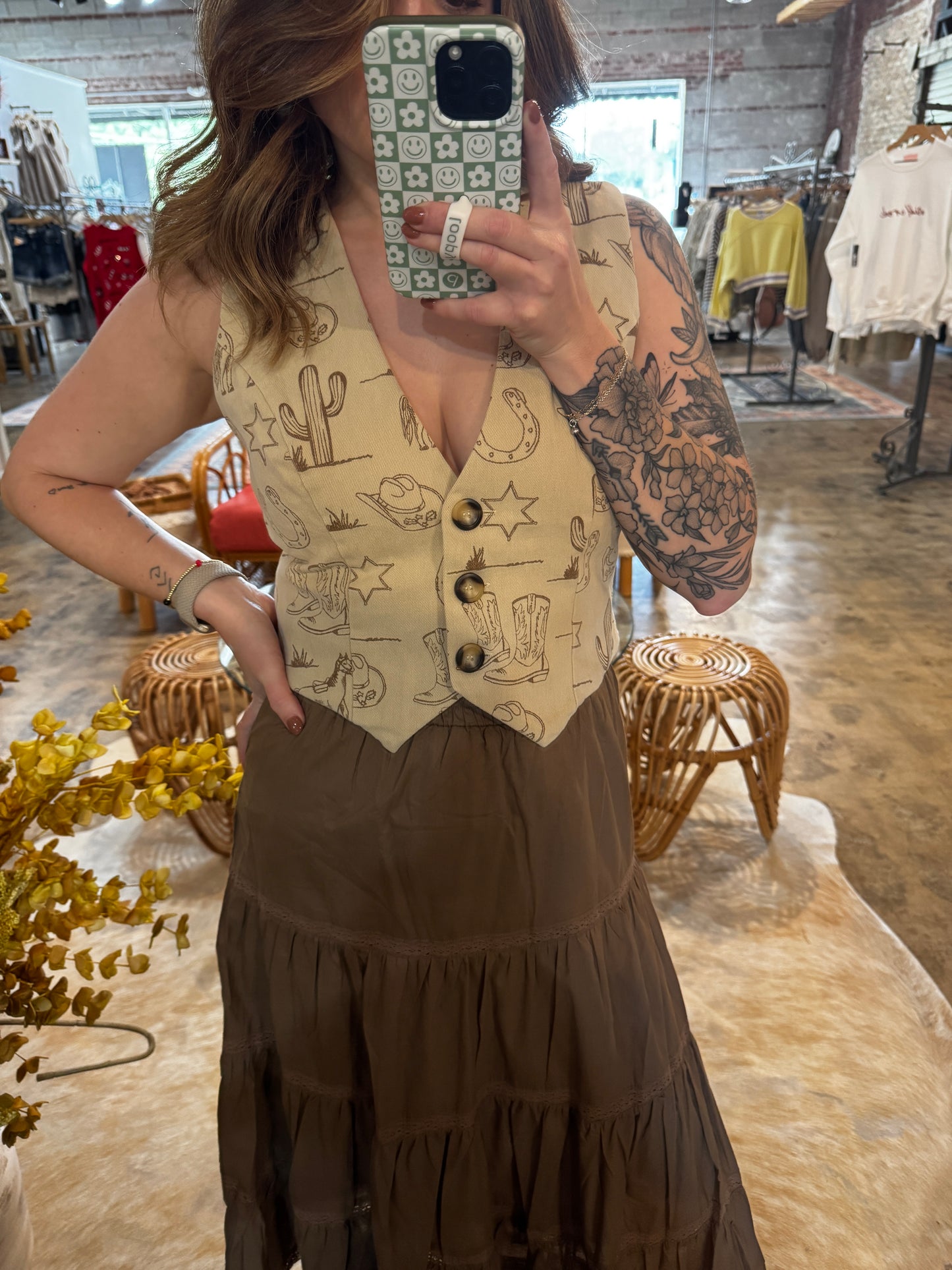 Western Boots Vest
