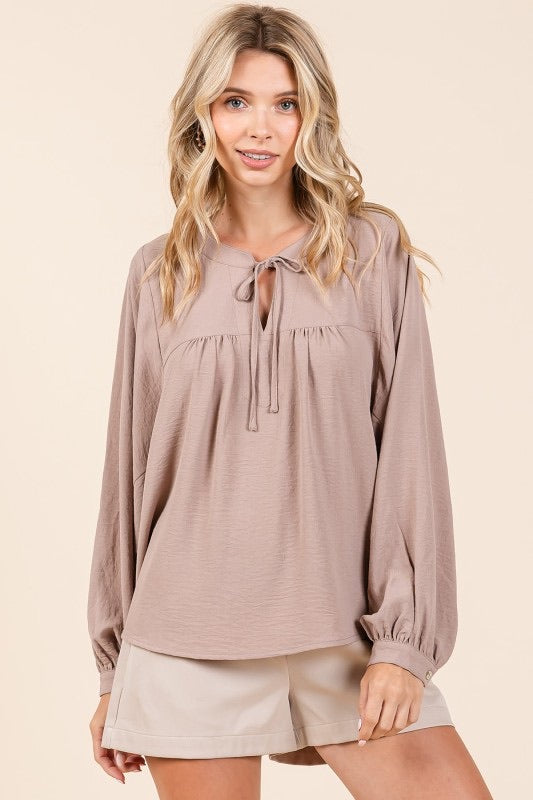 Taupe Dress Top