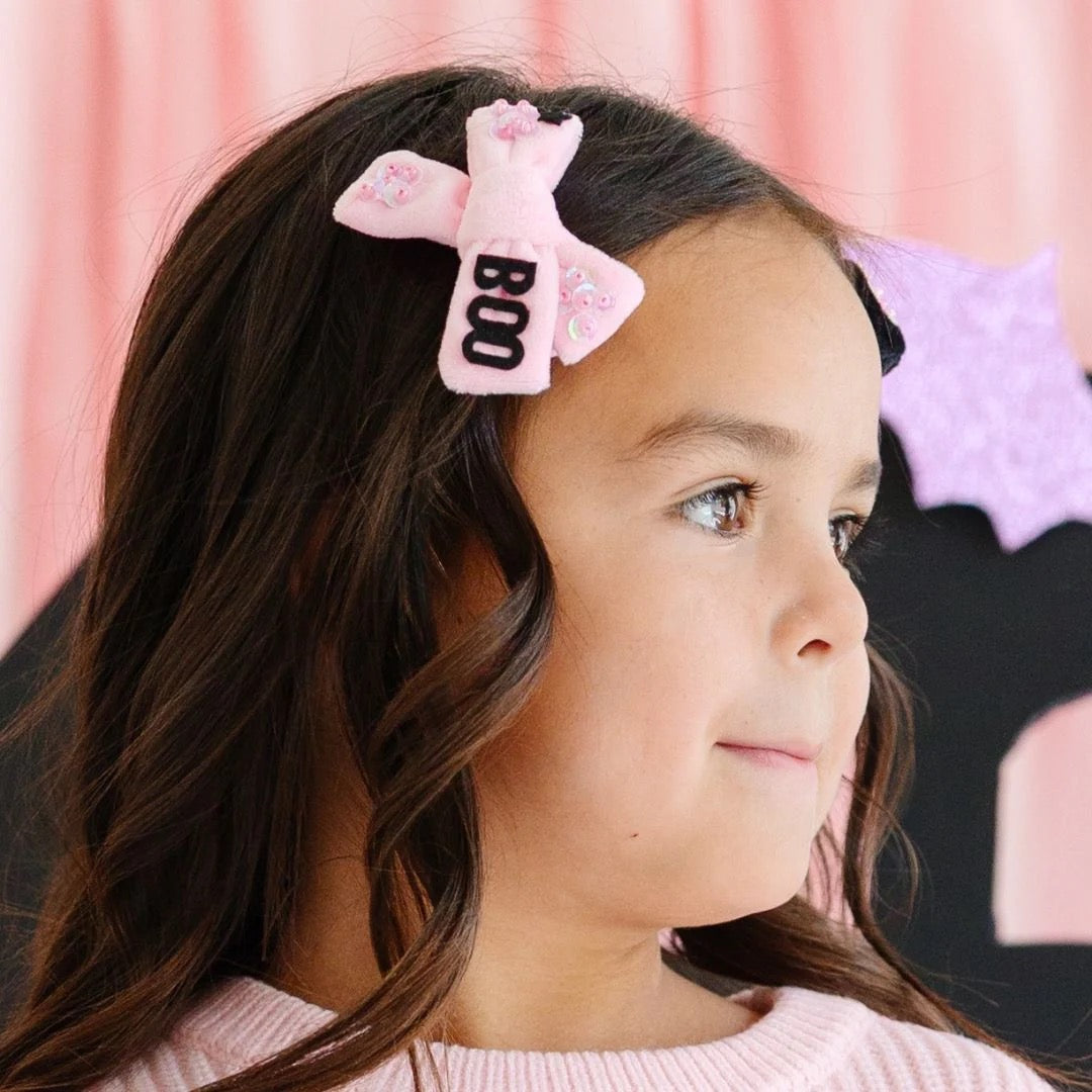 Boo Bow Clip Set