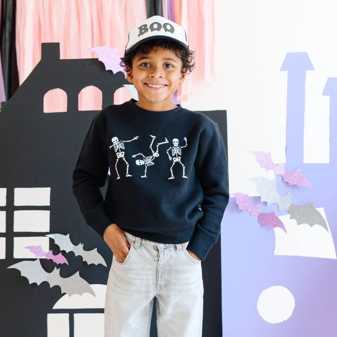 Boys Glow Skelly Pullover