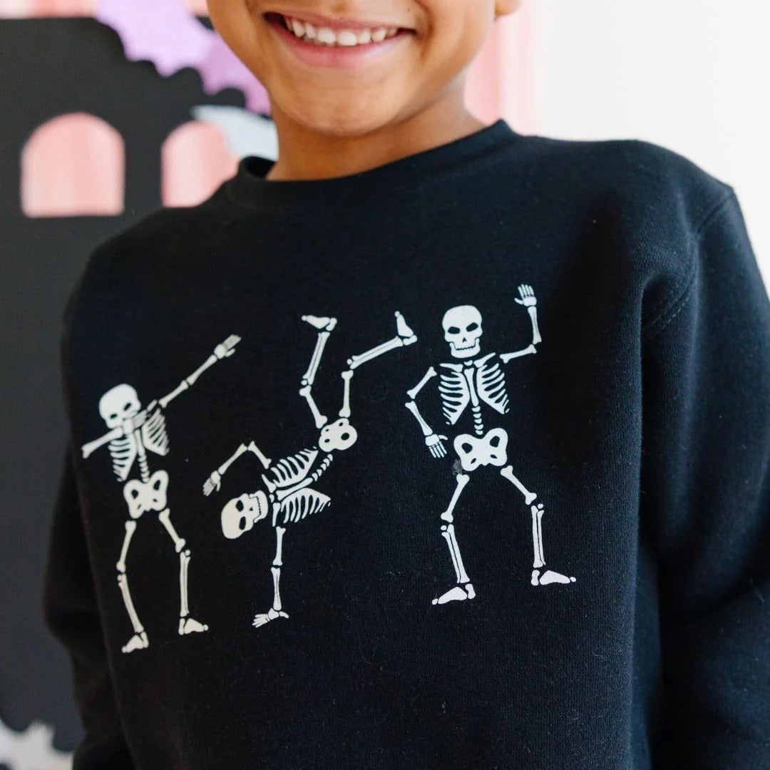 Boys Glow Skelly Pullover