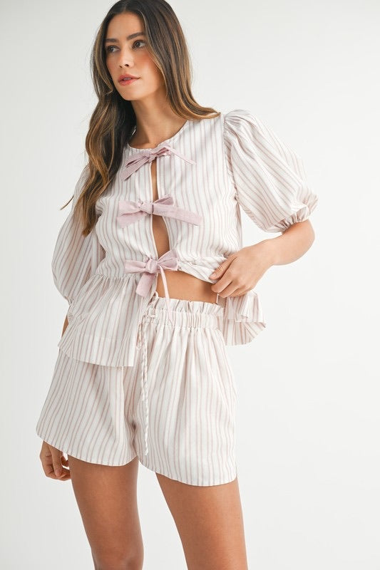 Bow Tied Stripe Top