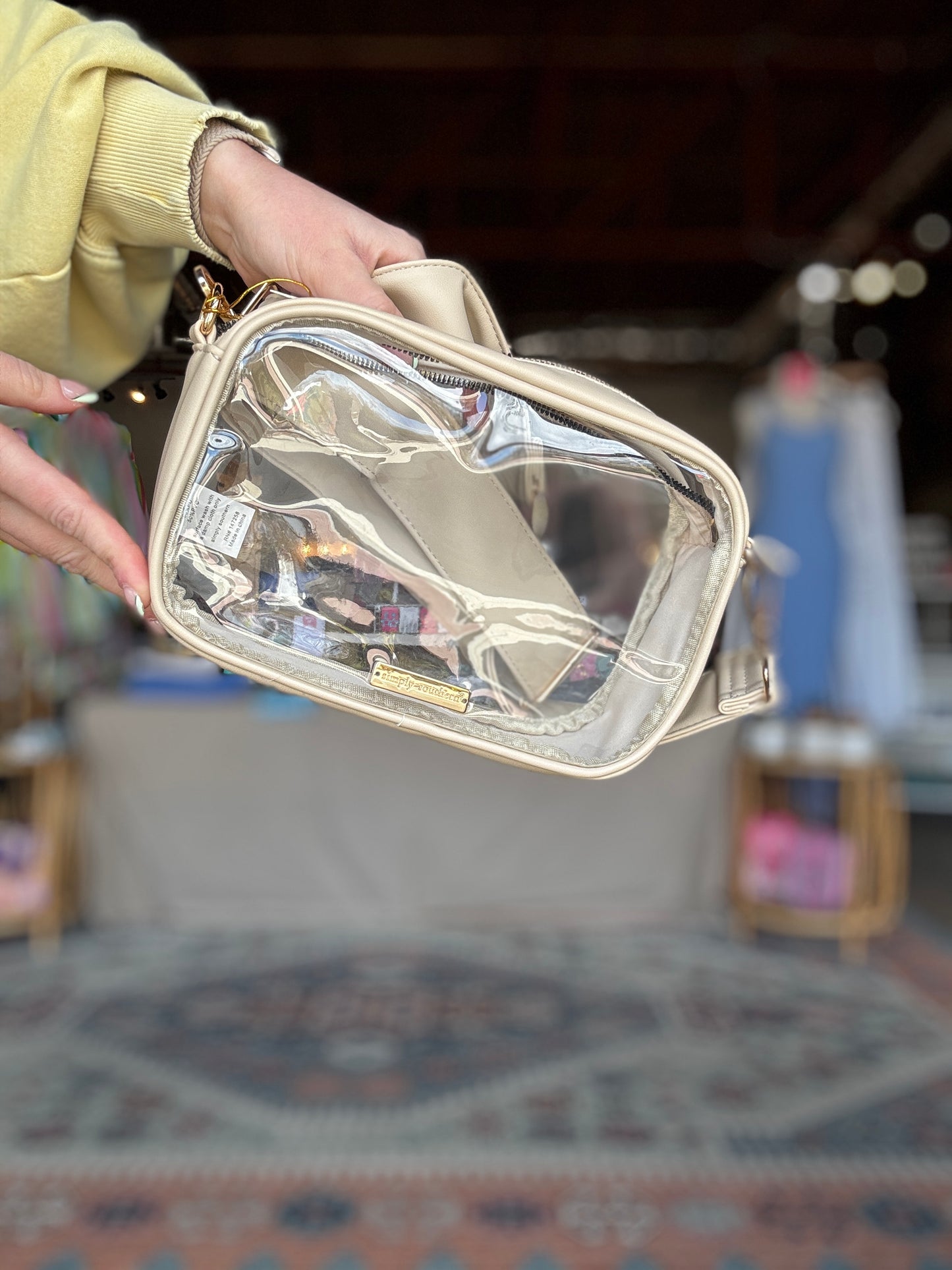 Cream Clear Crossbody