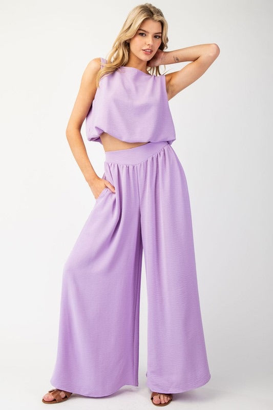 Lavender Sleeveless Flow Top
