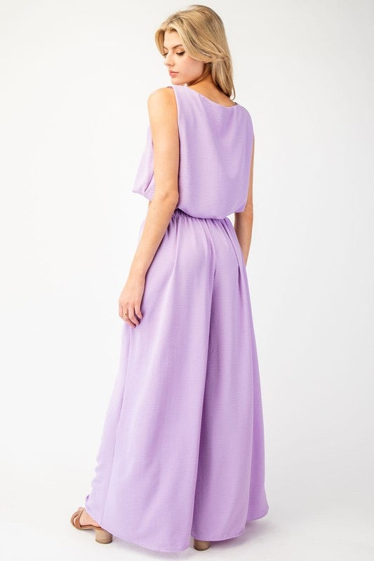 Lavender Sleeveless Flow Top