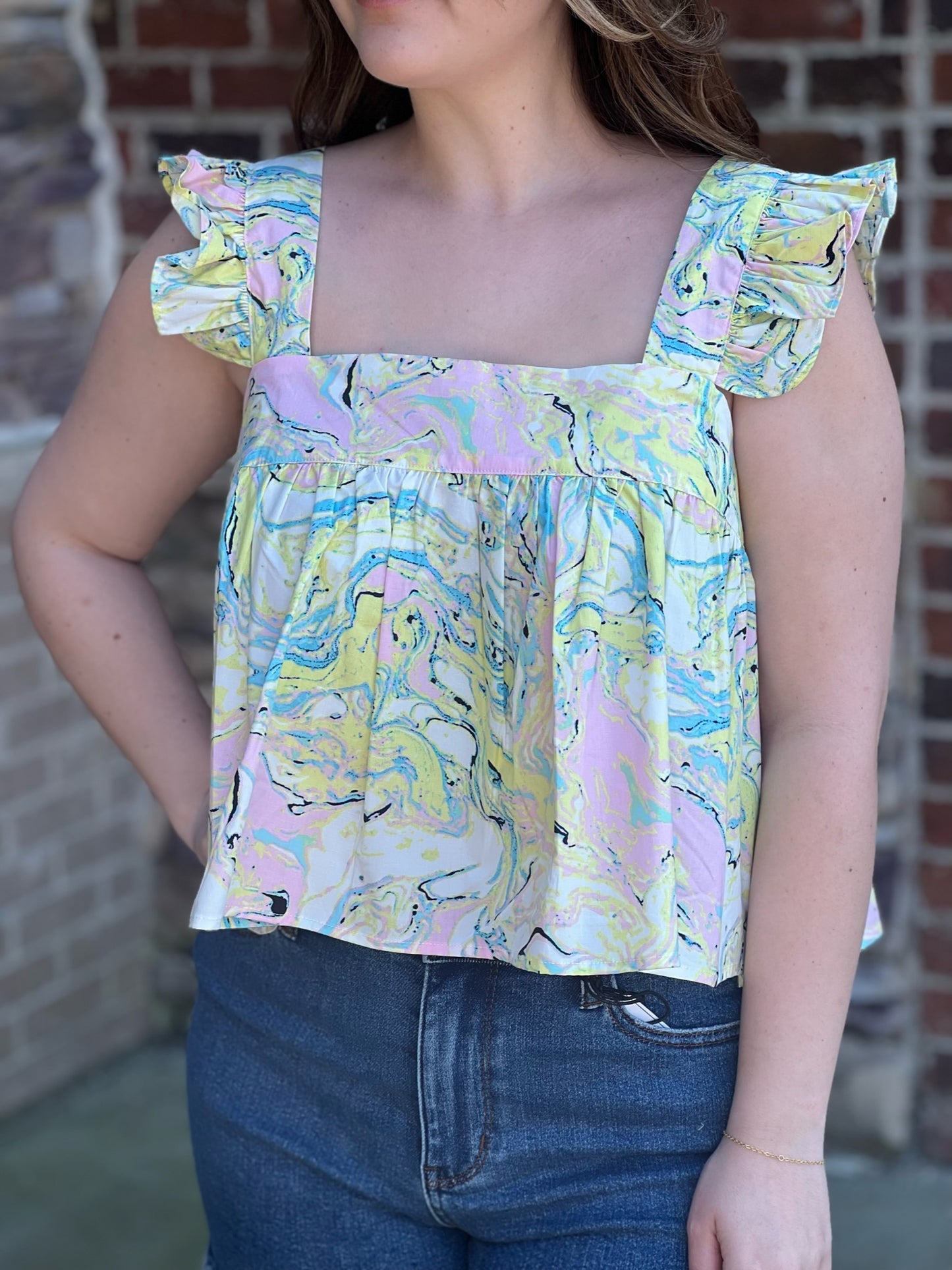 Marble Crop Top