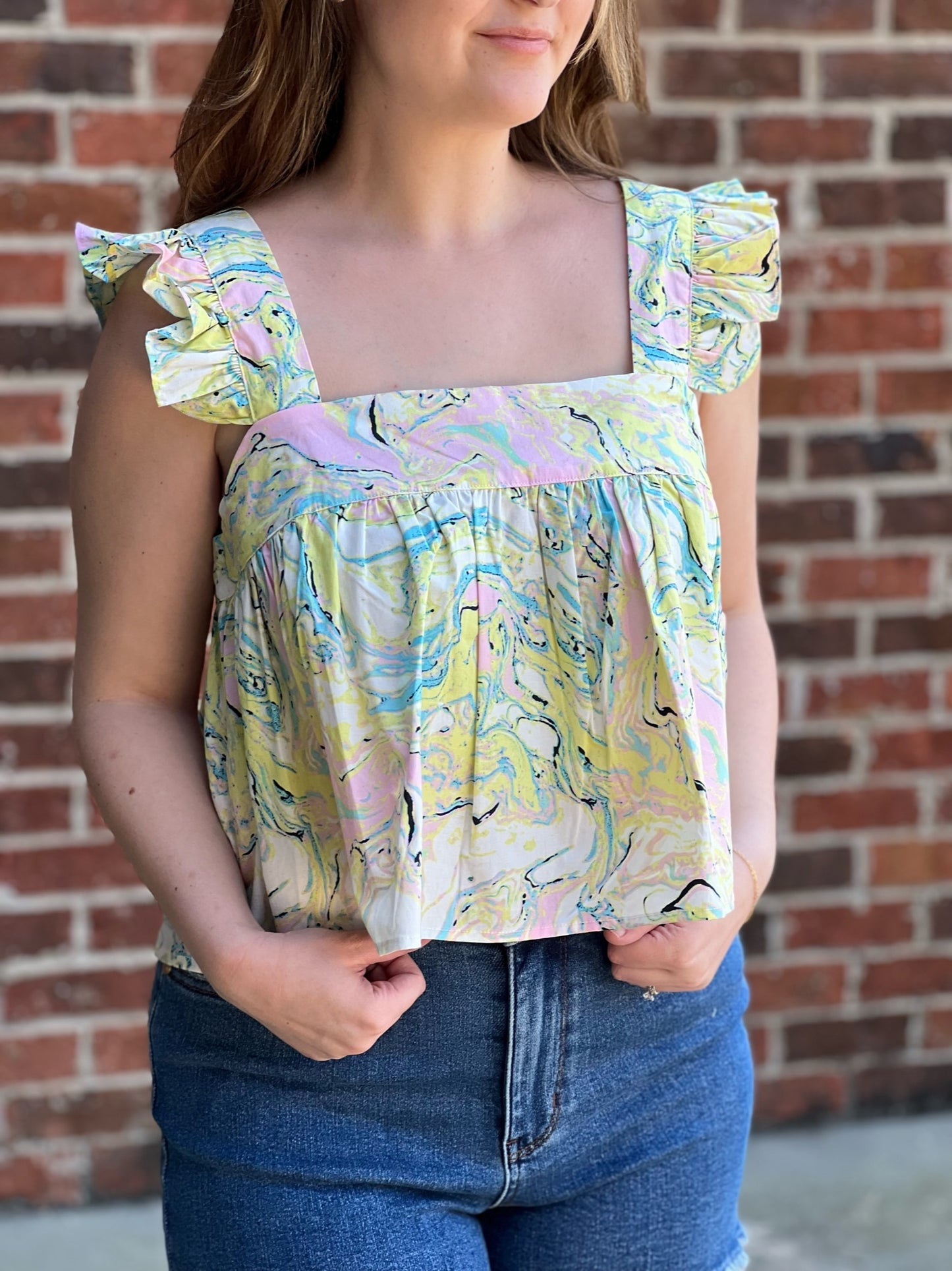 Marble Crop Top