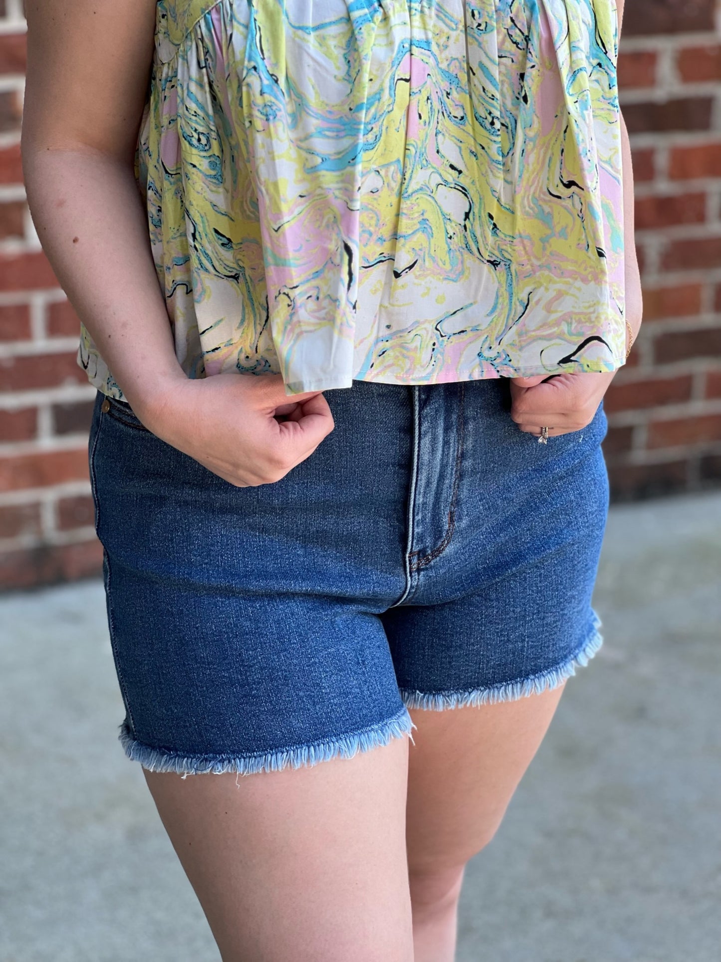 Marble Crop Top