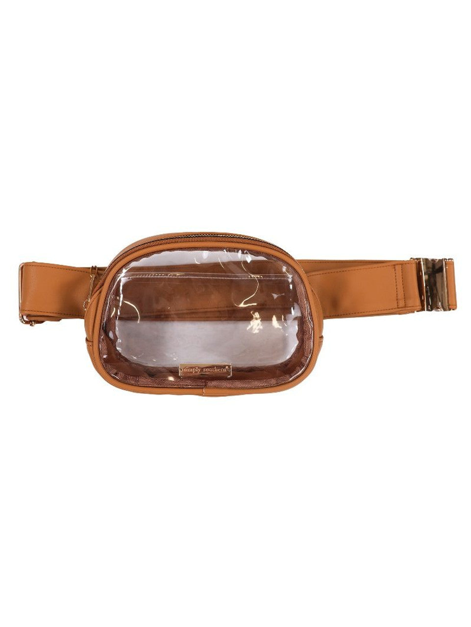 Tan Clear Belt Bag