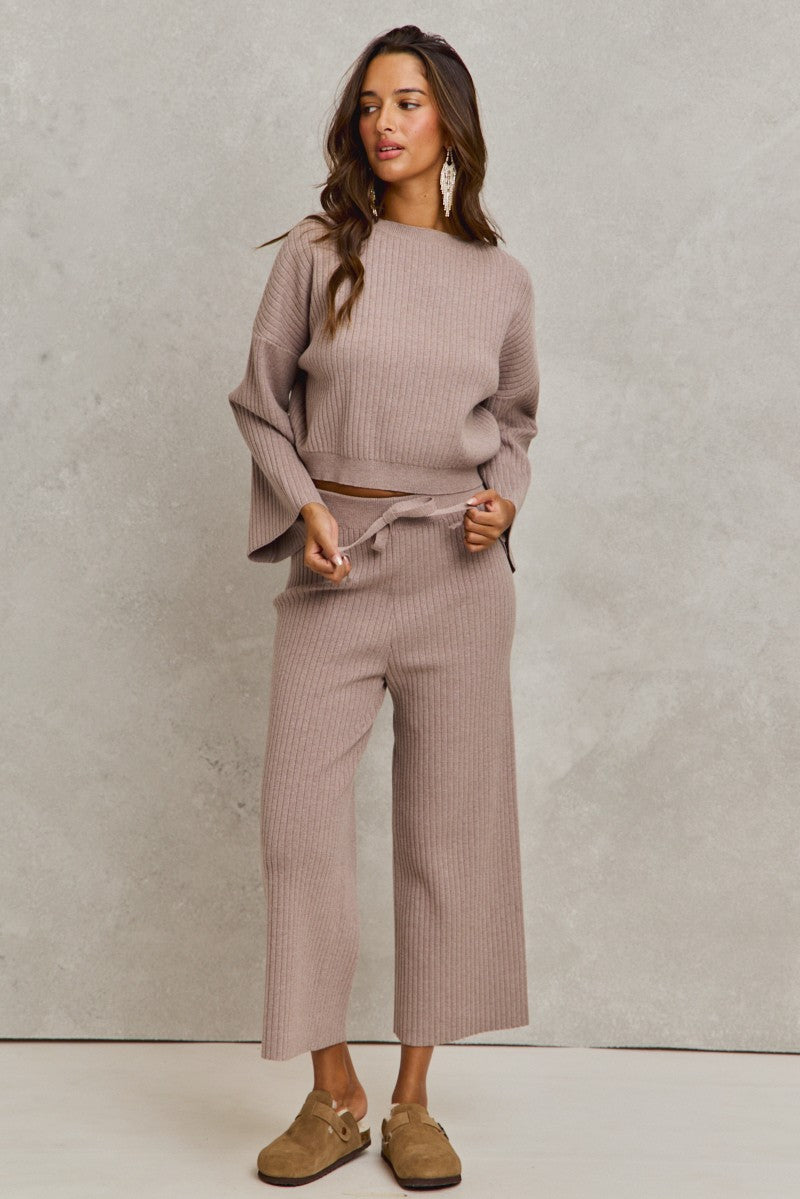 Cashmere Knit Weave Pant