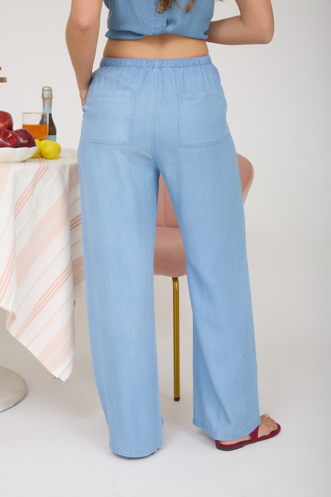 Chambray Flow Pant