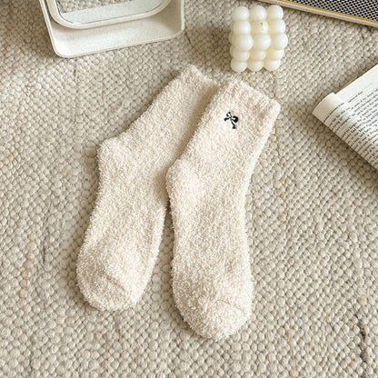 Bow Fleece Socks