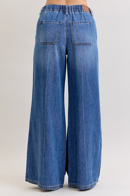 Elastic Waist Palazzo Jean