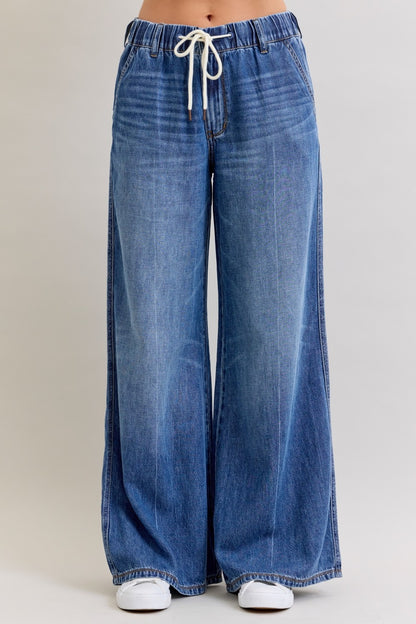 Elastic Waist Palazzo Jean