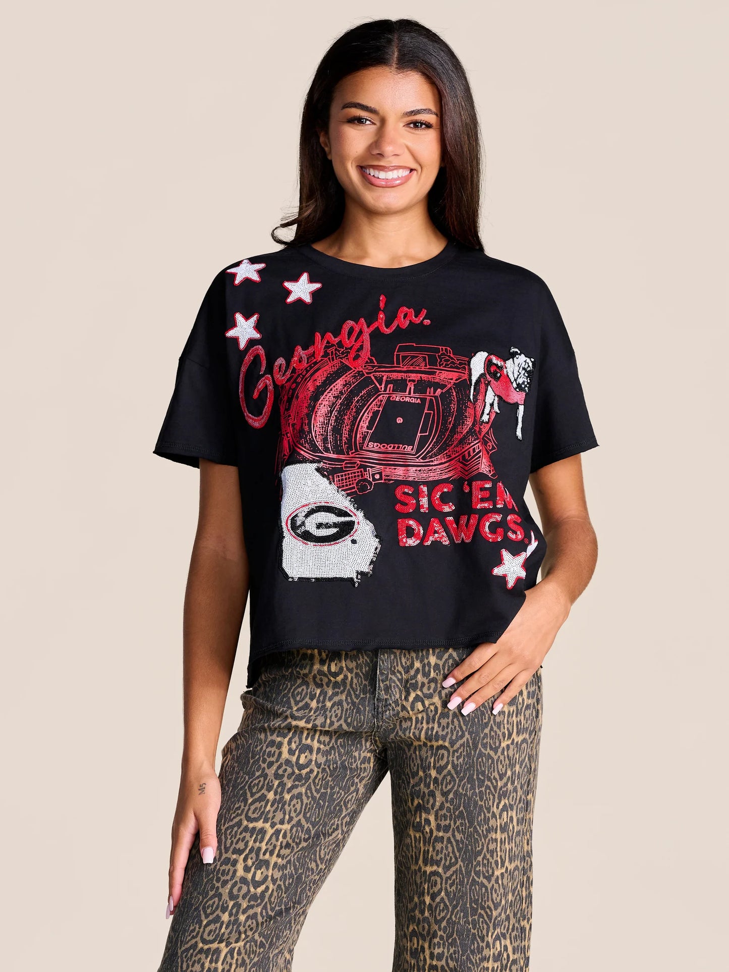 Georgia sequin tee