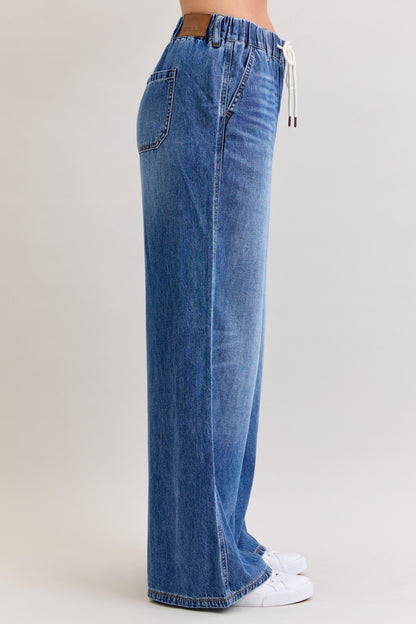 Elastic Waist Palazzo Jean