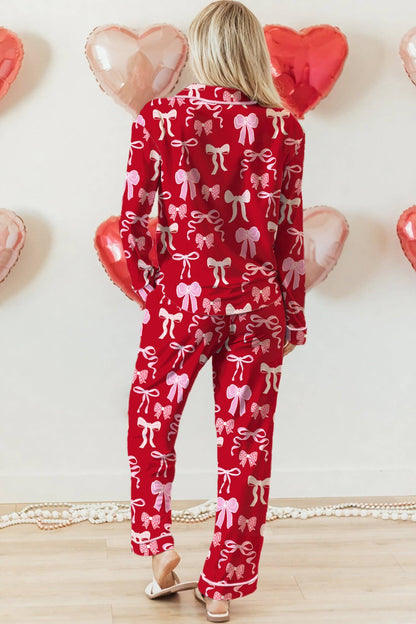 Red Sweet Bow Pajama Set