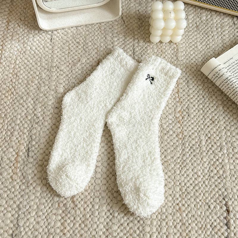 Bow Fleece Socks