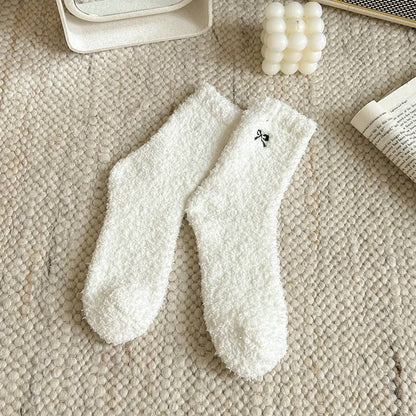 Bow Fleece Socks
