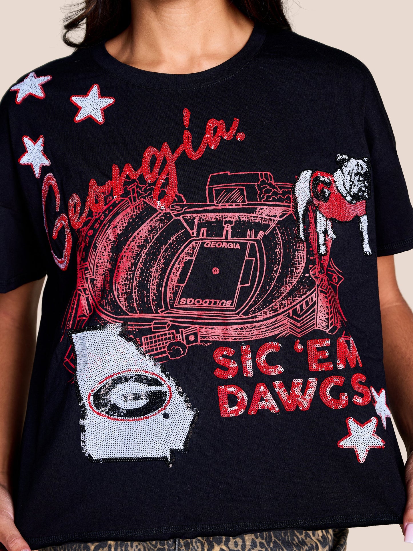 Georgia sequin tee