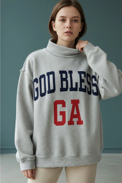 God Bless GA Reversible Mock Neck