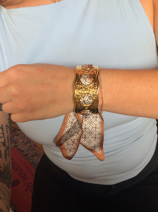 Brown Scarf Cuff