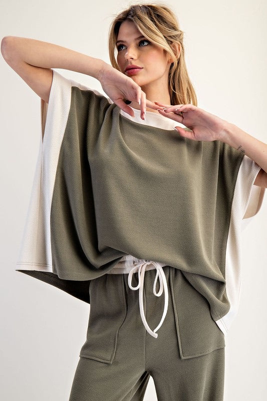 Dry Herb Color Block Top