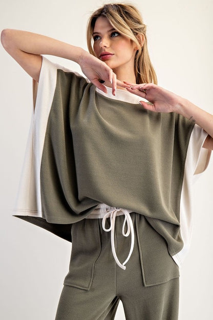 Dry Herb Color Block Top