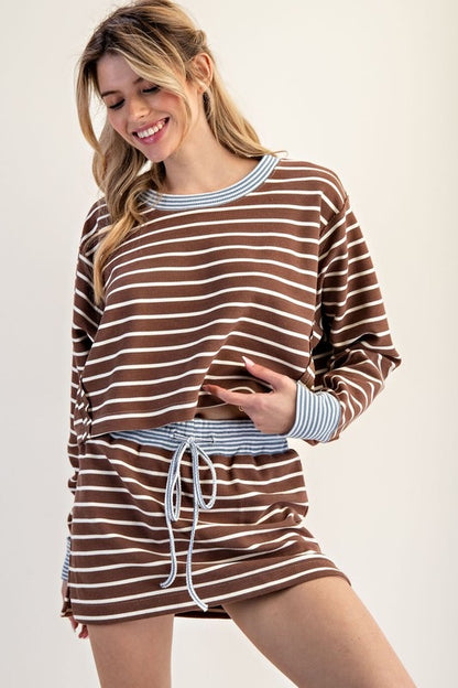 Mocha Stripe Top
