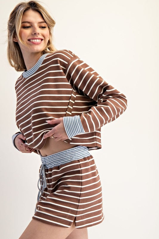 Mocha Stripe Skirt