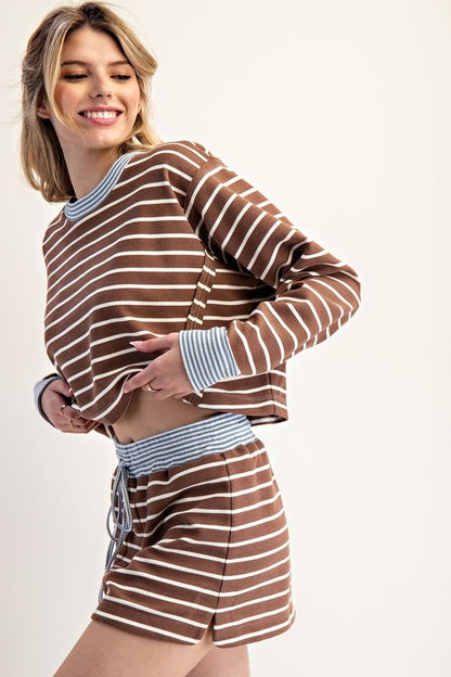 Mocha Stripe Skirt