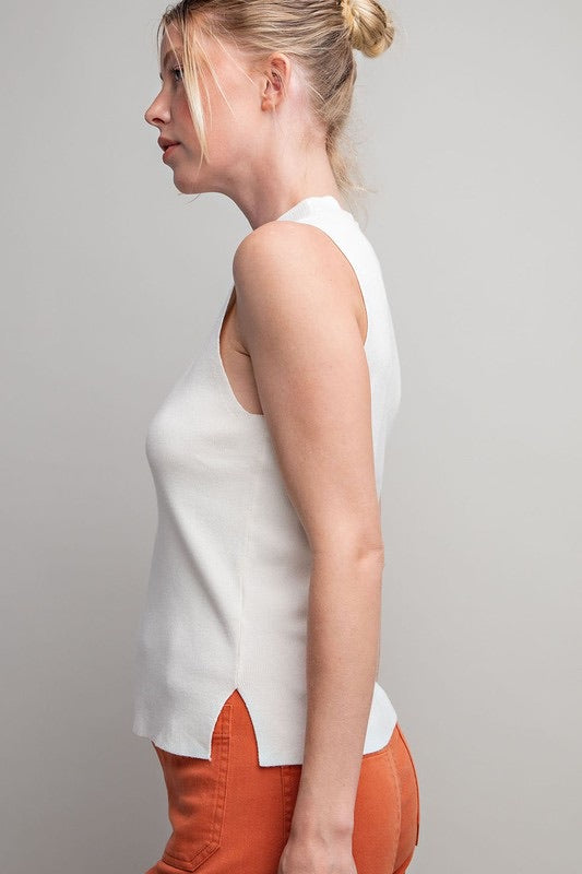 White Classy Fit Tank