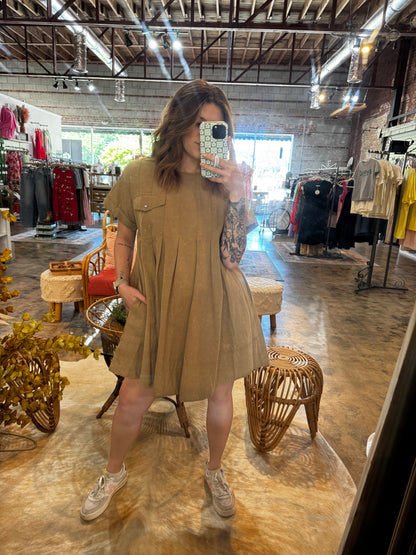 Coco Pleated Pocket Dress