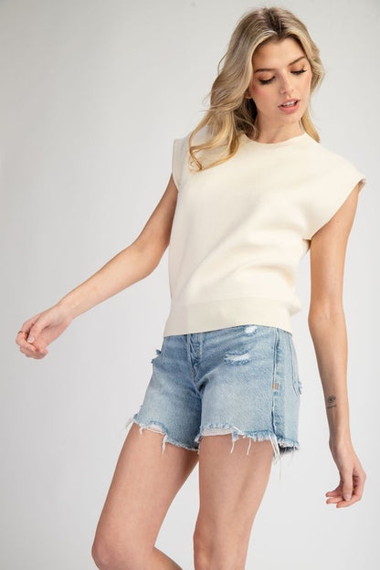 Sleeveless Sweater Top
