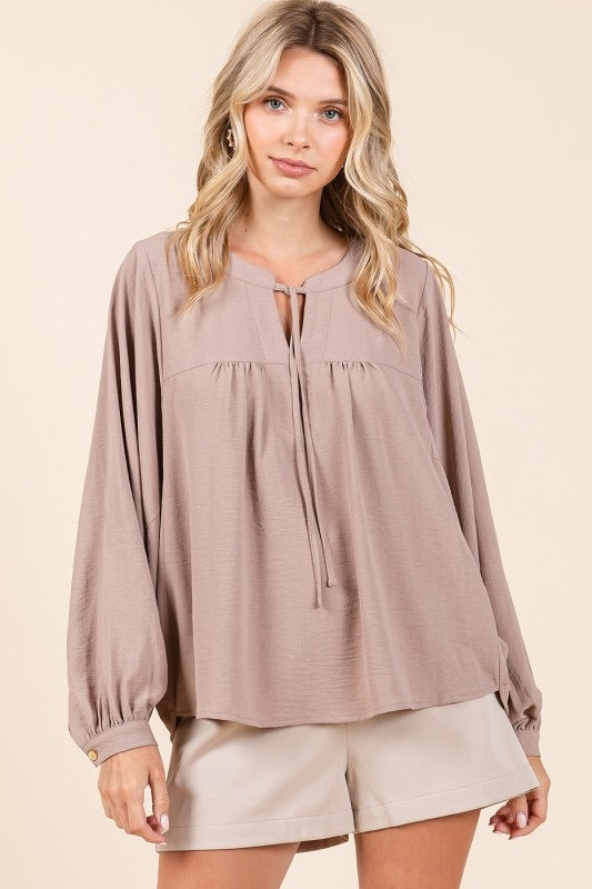 Taupe Dress Top