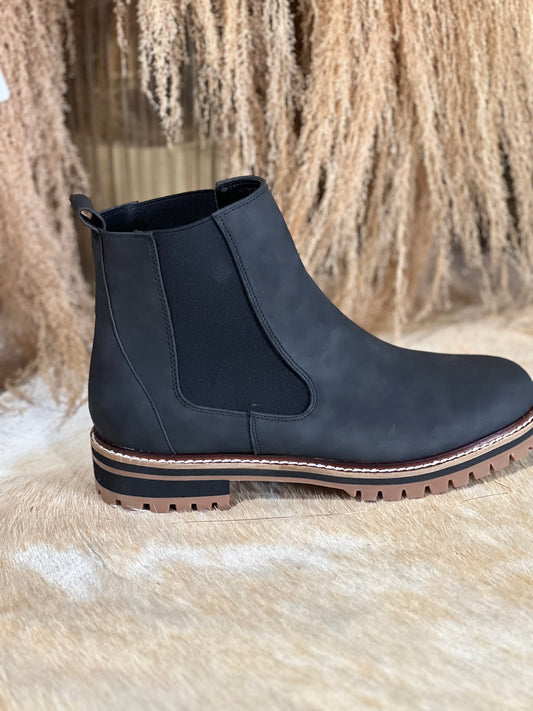 Charcoal Flat Boot