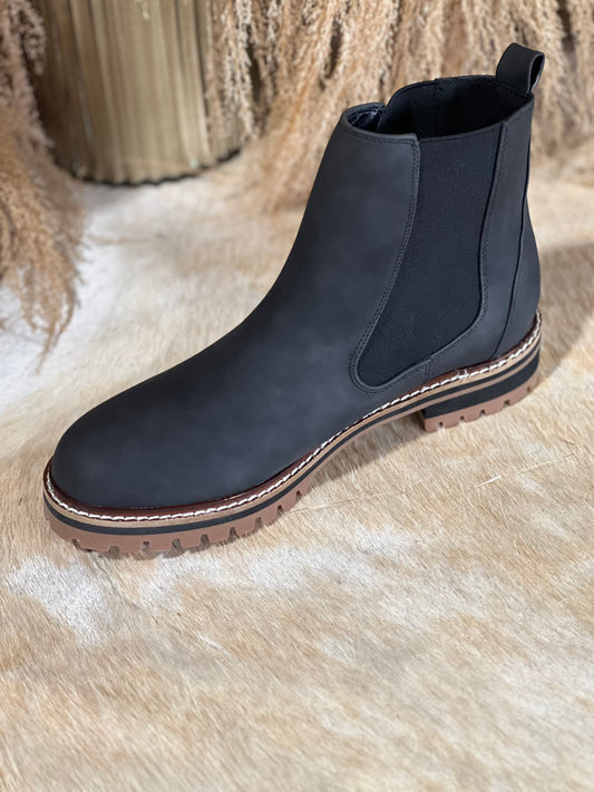 Charcoal Flat Boot