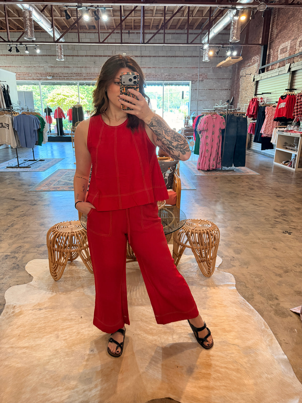 Red Stitch Pant