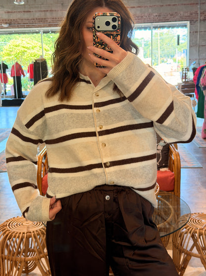 Multi Stripe Soft Cardigan