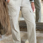 Tan Cargo Wide Leg Pant