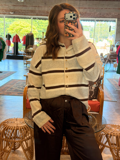 Multi Stripe Soft Cardigan
