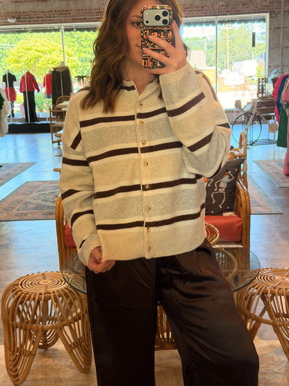 Multi Stripe Soft Cardigan