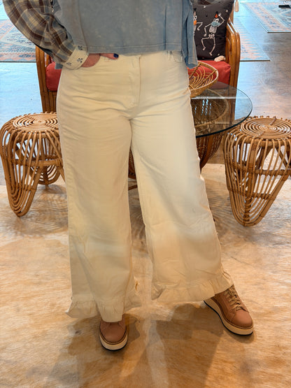 Ruffle Hem Jean