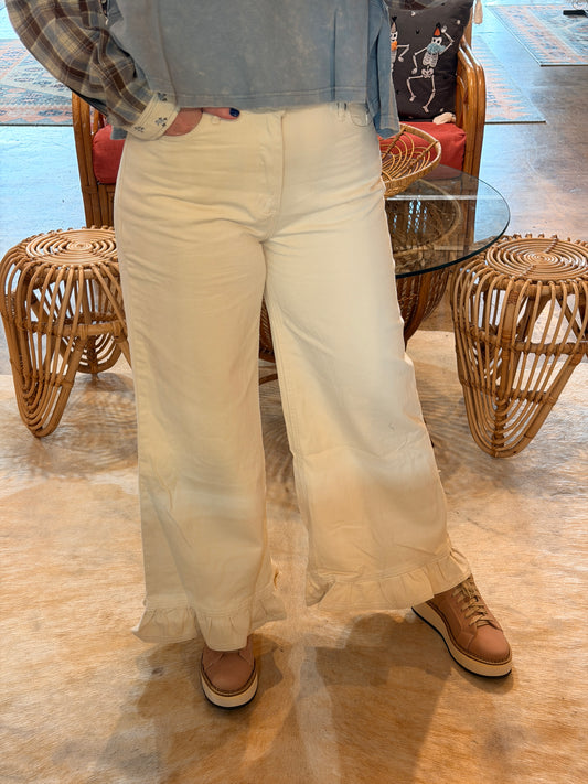 Ruffle Hem Jean